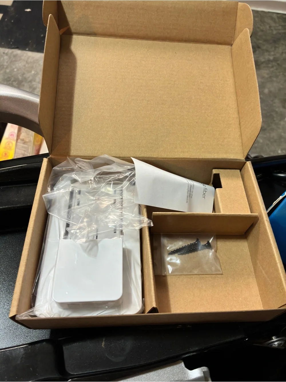 NIB Google Fiber Network Box Modem Router with Mounting Hardware Kit